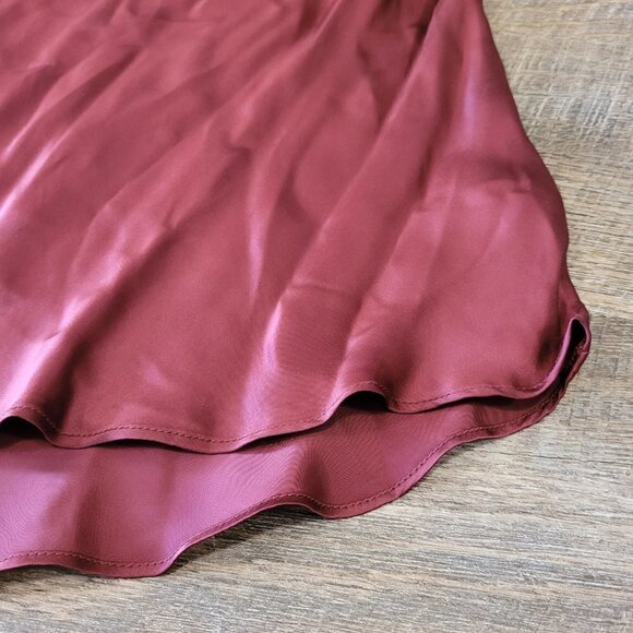 WILFRED | Aritzia Ruffle Camisole Satin Cupro Tank Top | Sz. XS - Picture 3 of 6